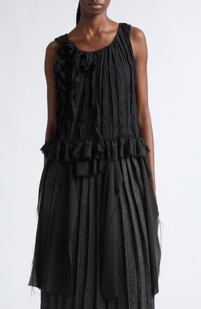 Meruert Tolegen Meruert Tolegen Pleated Georgette Tank