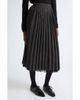 Meruert Tolegen Meruert Tolegen Pleated Herringbone Linen & Wool Blend Midi Skirt - 1
