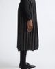 Meruert Tolegen Meruert Tolegen Pleated Herringbone Linen & Wool Blend Midi Skirt - 4