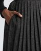 Meruert Tolegen Meruert Tolegen Pleated Herringbone Linen & Wool Blend Midi Skirt - 5