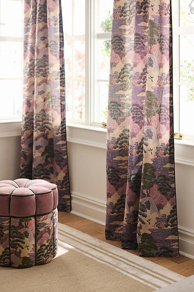Merve Kahraman Design Merve Kahraman Cotton Linen Printed Curtain