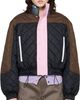 Meryll Rogge Meryll Rogge Black & Brown Quilted Track Bomber Jacket - 1