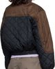 Meryll Rogge Meryll Rogge Black & Brown Quilted Track Bomber Jacket - 3