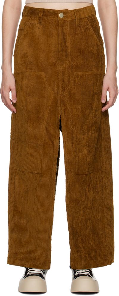 Meryll Rogge Meryll Rogge Brown Vented Midi Skirt