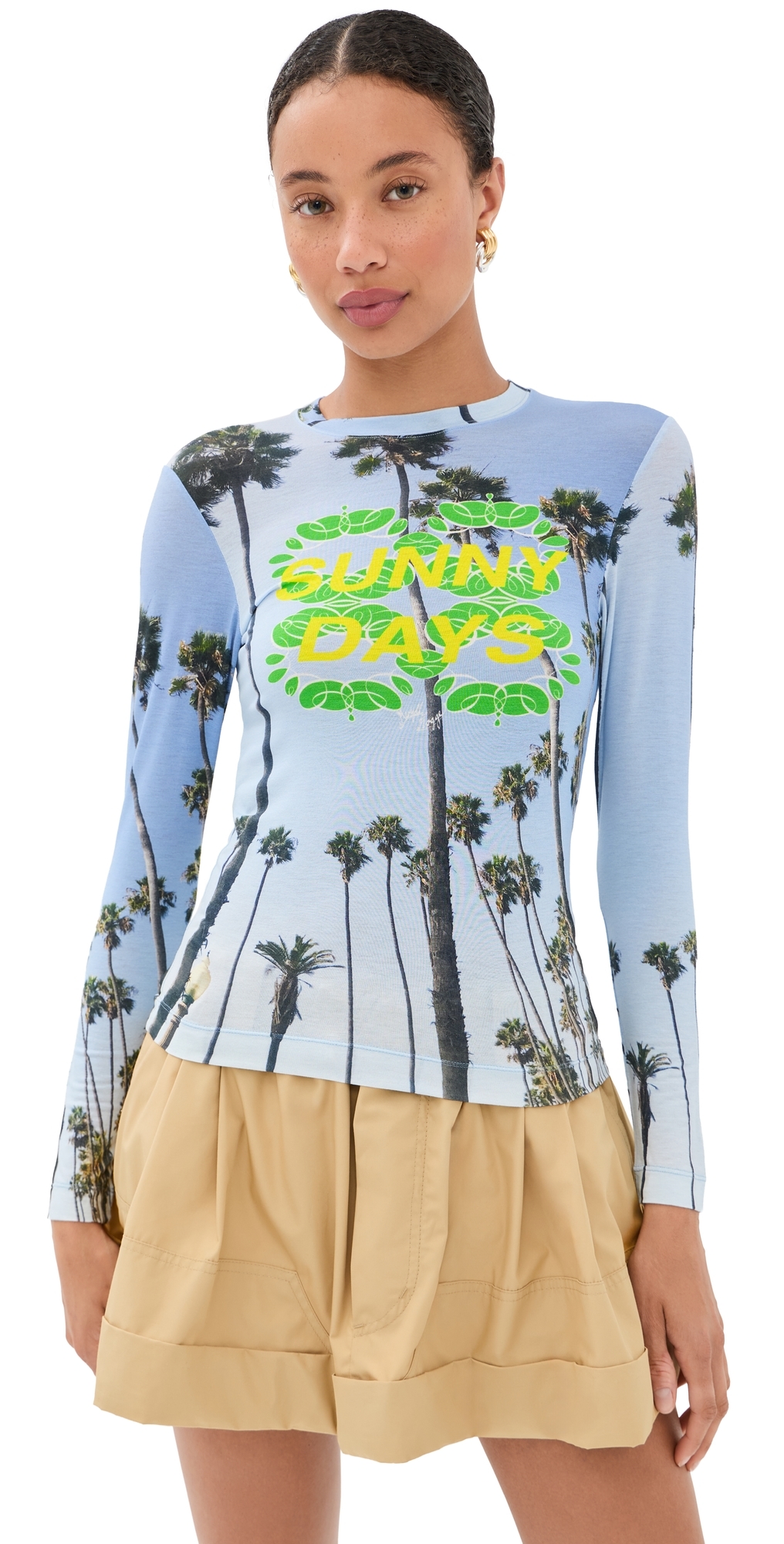 Meryll Rogge - Stripe Deconstructed Button-Up Shirt in Blue Multi