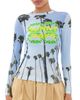 Meryll Rogge Meryll Rogge Fitted T-Shirt Blue Multi - 1