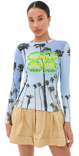 Meryll Rogge Meryll Rogge Fitted T-Shirt Blue Multi