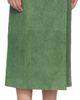 Meryll Rogge Meryll Rogge Green Suede Long Wrap Midi Skirt - 2