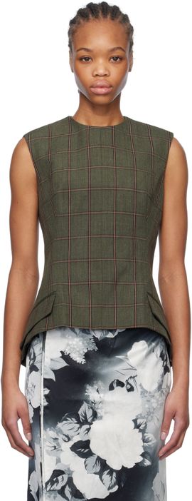 Meryll Rogge Meryll Rogge Khaki Blazer Top
