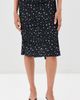 Meryll Rogge Meryll Rogge Side Drape Slip Skirt Black/White - 2