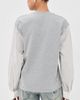 Meryll Rogge Meryll Rogge T-Shirt with Shirting Sleeves Grey Multi - 4