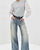 Meryll Rogge Meryll Rogge T-Shirt with Shirting Sleeves Grey Multi - 6