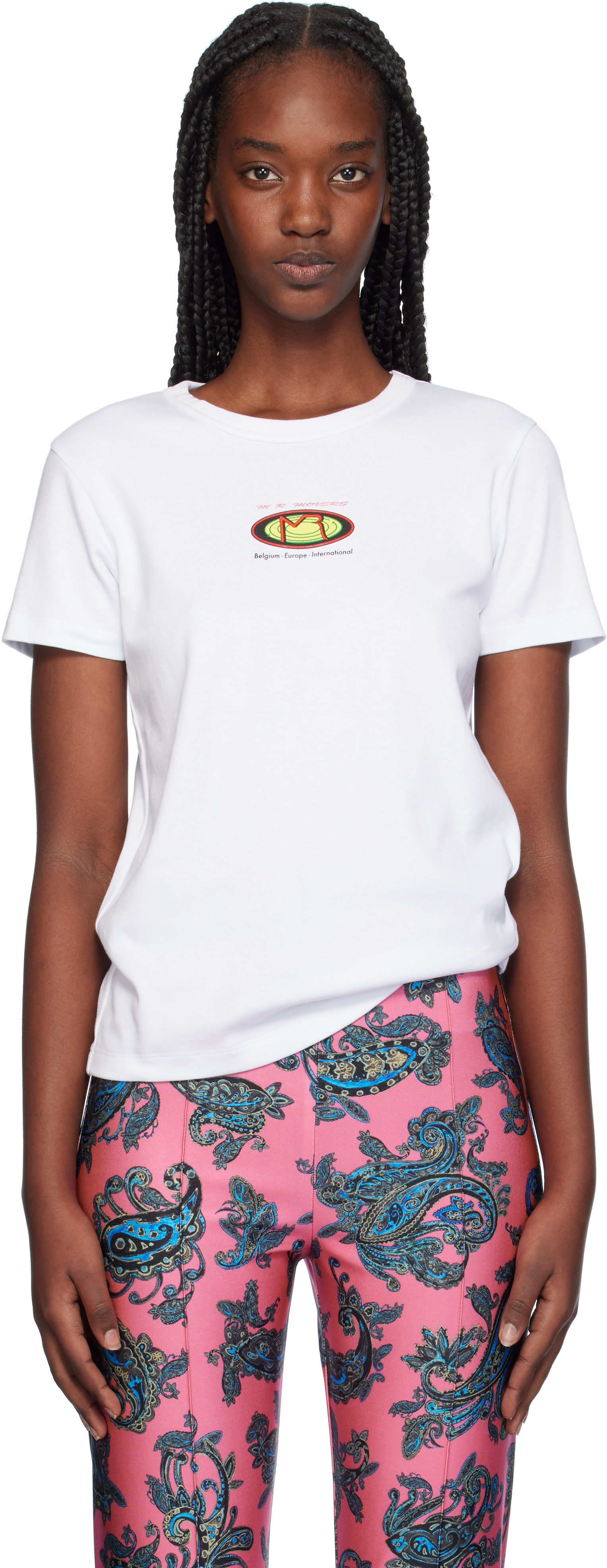 Meryll Rogge◆Red Scarf Meryll Rogge Red Patch Scarf Meryll Rogge