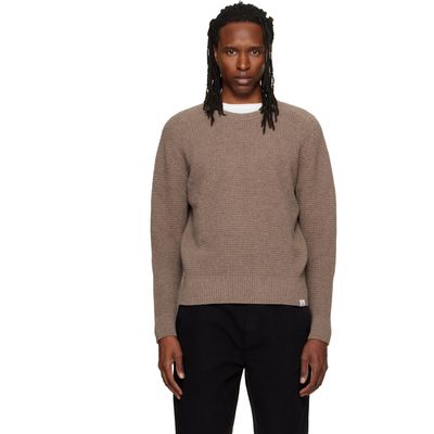 Merz b. Schwanen Merz b. Schwanen Beige BLADE02 Waffle Structured Sweater