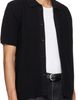 Merz b. Schwanen Merz b. Schwanen Black 1961 Ribbed Cotton Knit Shirt - 2