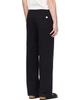 Merz b. Schwanen Merz b. Schwanen Black Authentic Fleece Straight Leg Cotton Sweatpants - 3