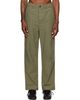 Merz b. Schwanen Merz b. Schwanen Khaki SENDO01SC Weave Canvas Fatigue Trousers - 1