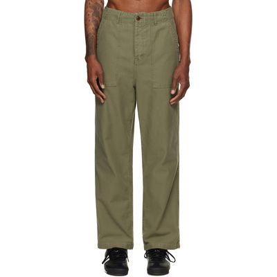 Merz b. Schwanen Merz b. Schwanen Khaki SENDO01SC Weave Canvas Fatigue Trousers