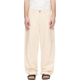 Merz b. Schwanen Merz b. Schwanen Off-White 1930s Cotton Twill 5-Pocket Trousers