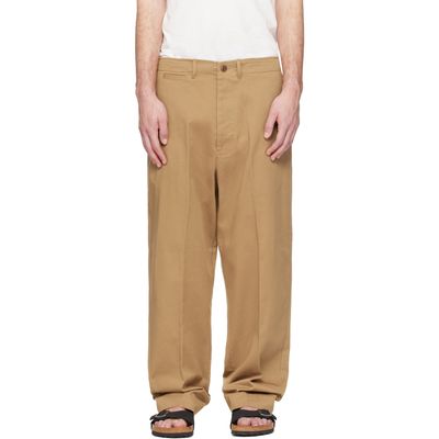 Merz b. Schwanen Merz b. Schwanen Tan 1920s Cotton Twill Worker Chino Trousers