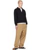 Merz b. Schwanen Merz b. Schwanen Tan 1920s Cotton Twill Worker Chino Trousers - 4