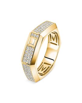 Messika Messika 18K Gold Moderniste Pave Diamond Ring, 0.35 tcw