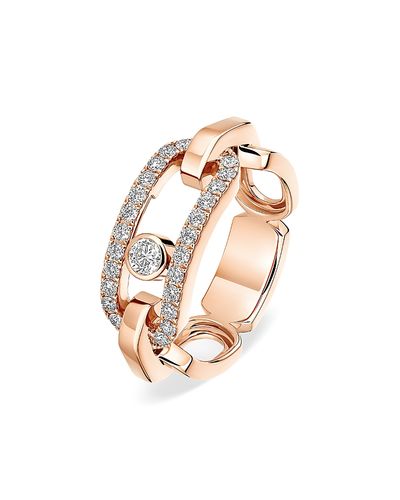 Messika Messika 18K Rose Gold Diamond Move Link Ring