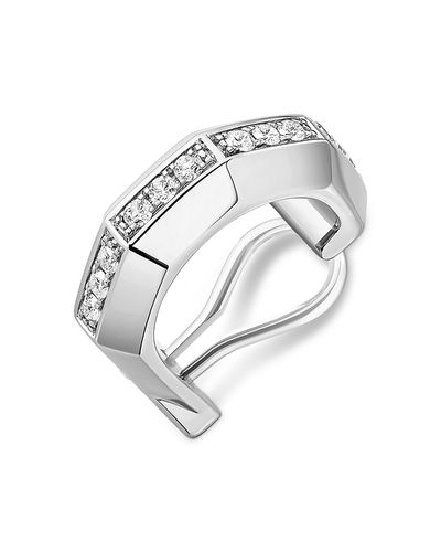Messika Messika 18K White Gold Moderniste Pave Diamond Single Clip Earring, 0.05 tcw