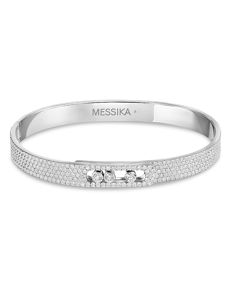 Messika Messika 18K White Gold Move Noa Diamond Pave Bangle Bracelet
