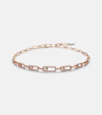 Messika Messika Move Link 18kt rose gold choker with diamonds