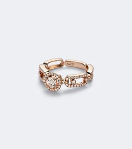 Messika Messika Move Link 18kt rose gold ring with diamonds