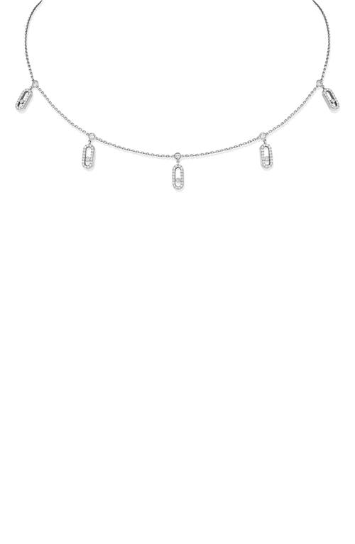 Messika Messika Move Uno Pavé Diamond Station Pendant Choker Necklace
