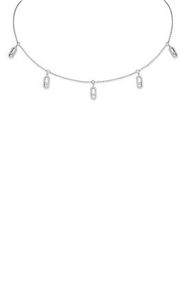 Messika Messika Move Uno Pavé Diamond Station Pendant Choker Necklace