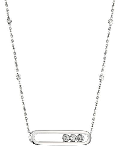 Messika Women's Move Classic 18K White Gold & Diamond Necklace