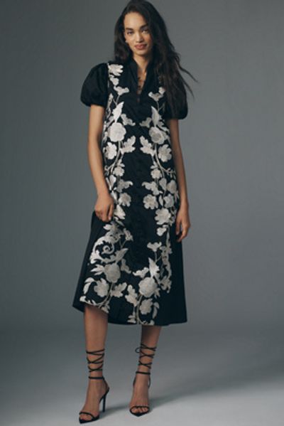Mestiza Elliana Puff-Sleeve Midi Dress