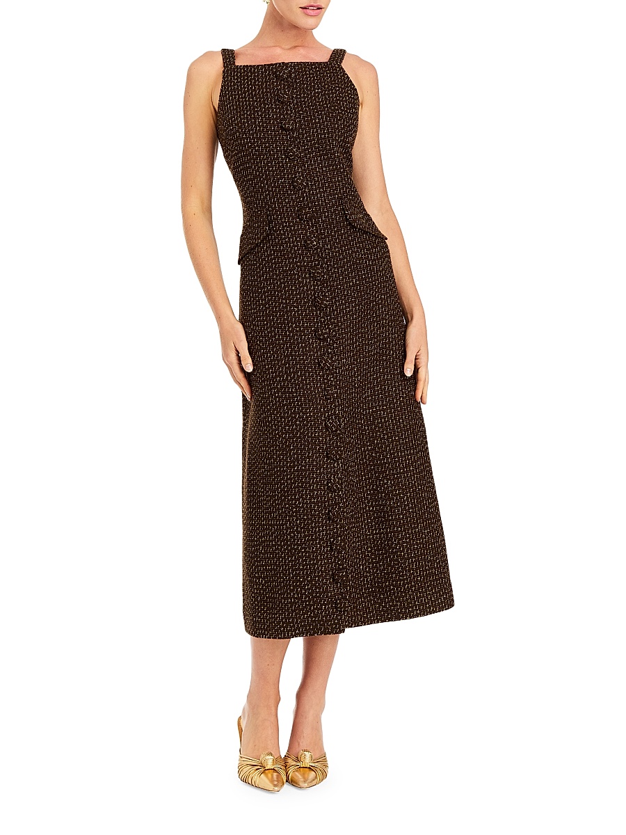 womens brown velvet dress RAT BOI Dream Dress in Brown main image 0