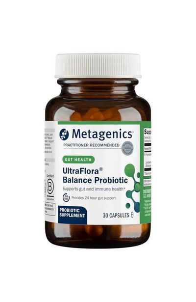 Metagenics Metagenics UltraFlora Balance Probiotic Shelf-Stable Daily Gut Health Supplement 30 Capsules