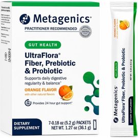 Metagenics Metagenics UltraFlora Fiber Prebiotic Probiotic Dietary Supplement Powder 7 Servings