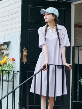 METAPHER Lovely Summer Collar Dress_Lavender