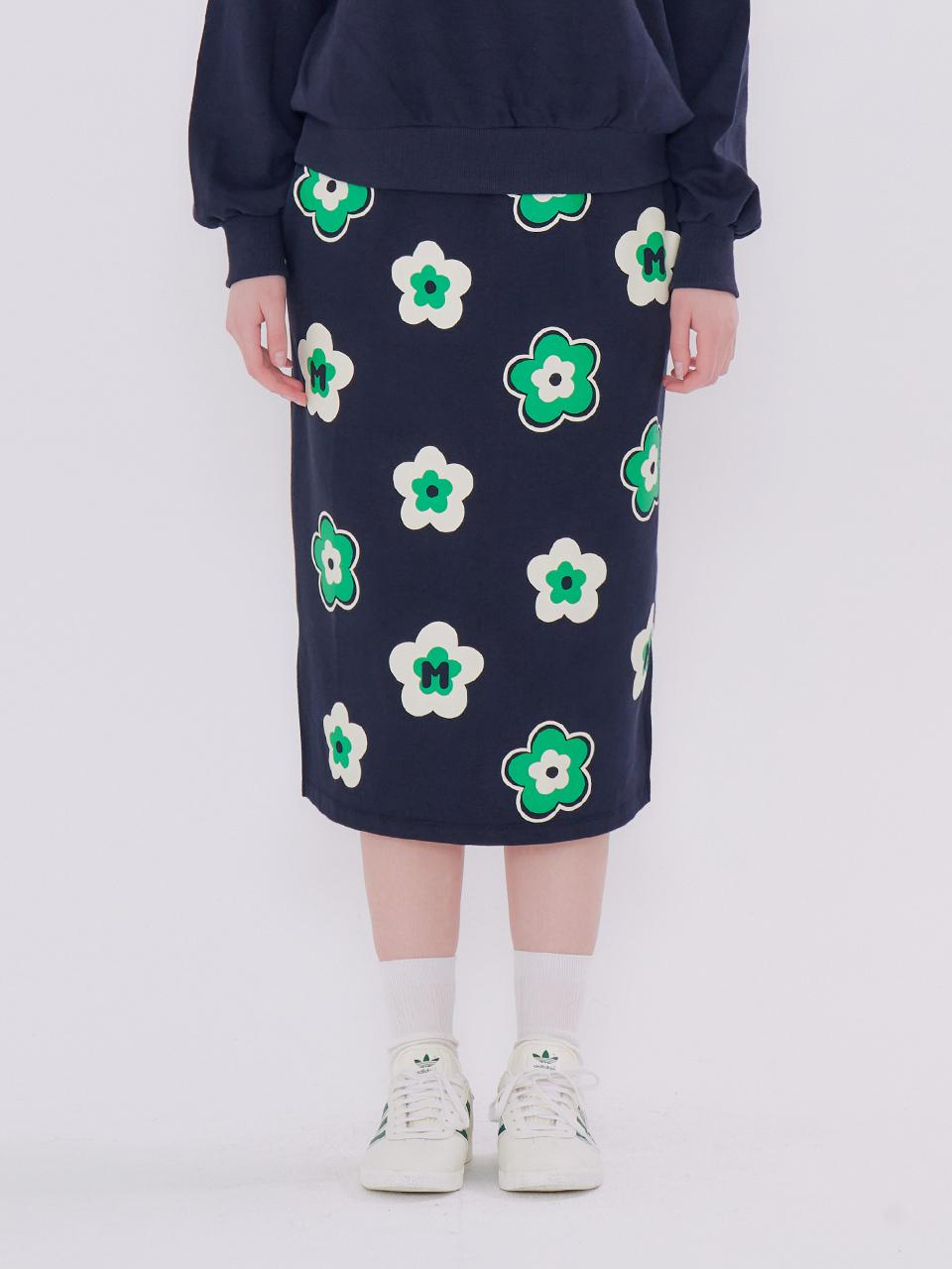 METAPHER MET flower skirt navy