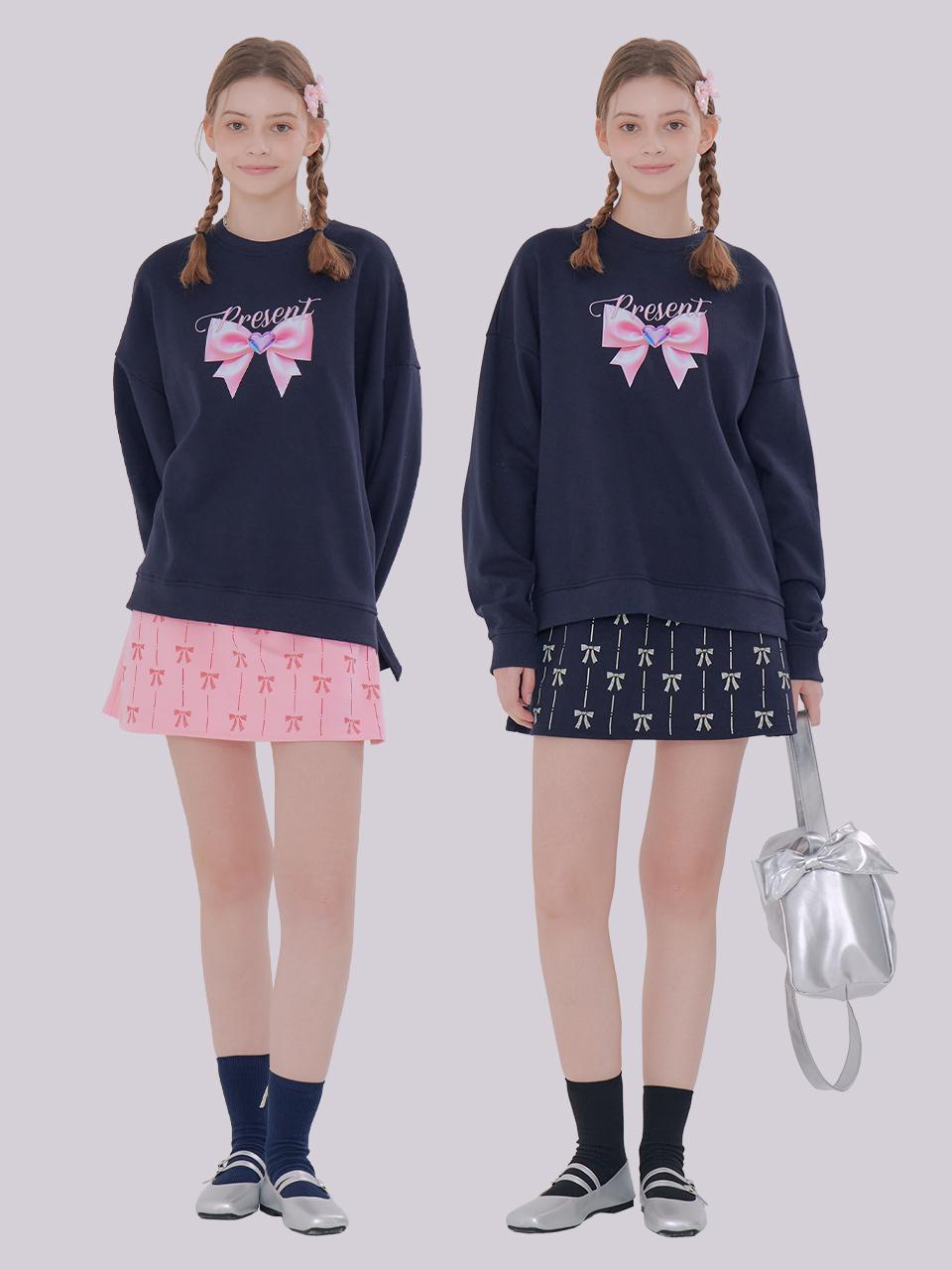 METAPHER MET present sweatshirt & skirt set navy