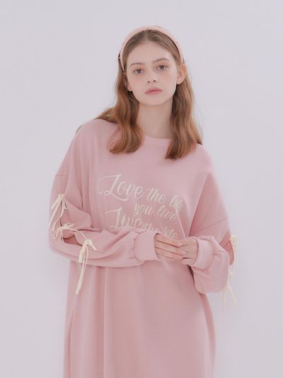 METAPHER MET ribbon one-piece pink