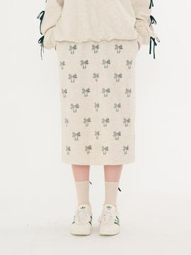 METAPHER MET ribbon printing skirt