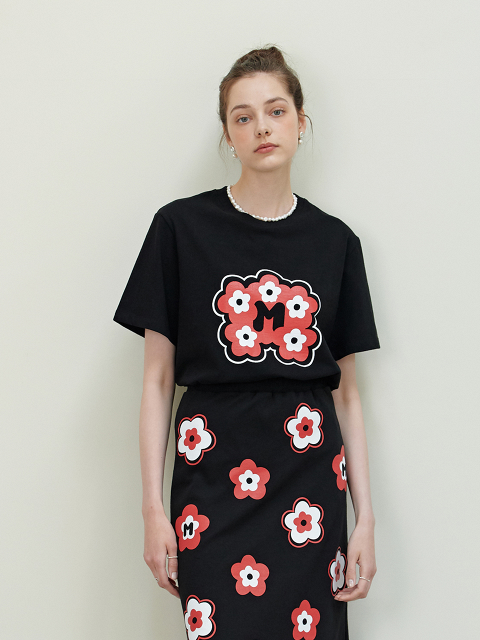 METAPHER Signature Flower T-shirt - Black