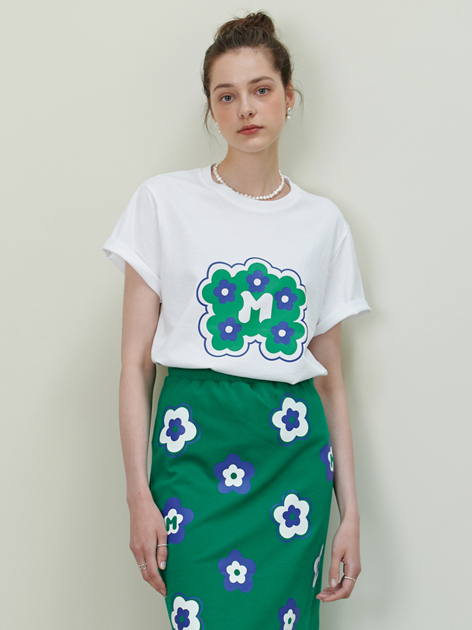 METAPHER Signature Flower T-shirt - White