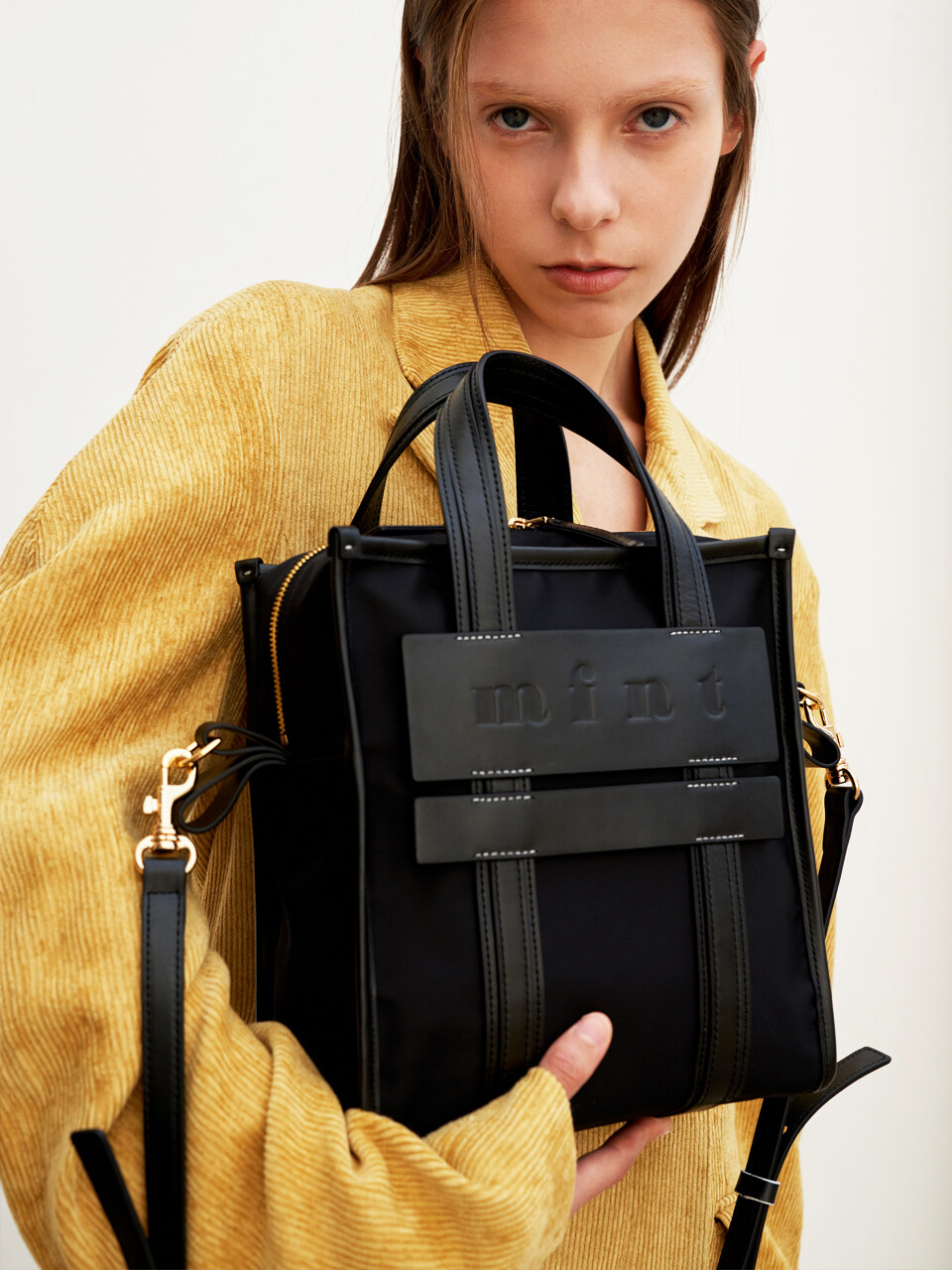 mfnt Camille Bold Black Tote Bag