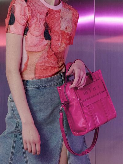 mfnt Camille Crinkled Spice Girl Bag_Fuchsia Pink