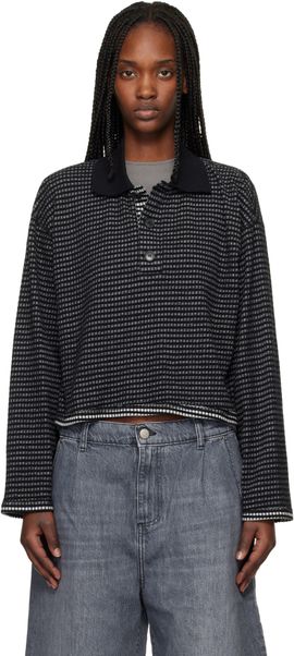 mfpen mfpen Black Cropped LS Polo