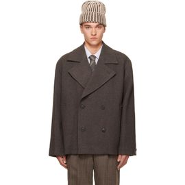 mfpen mfpen Brown Sentence Peacoat Jacket