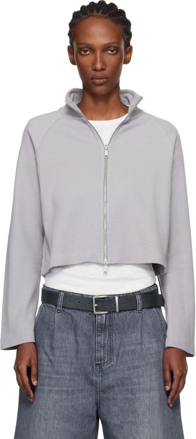 mfpen mfpen Gray Cropped Leisure Zip Up Track Jacket